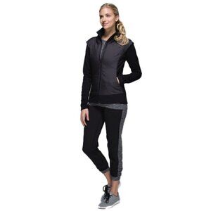 🆕 LULULEMON ATHLETICA Jacket Snug Sprinter Heathered Slate grey black zip up 6